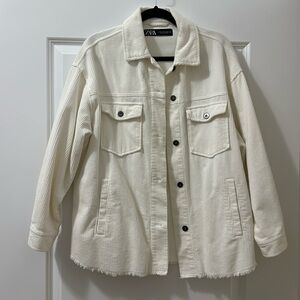 Zara Oversized Fit Corduroy Shirt Jacket (M)